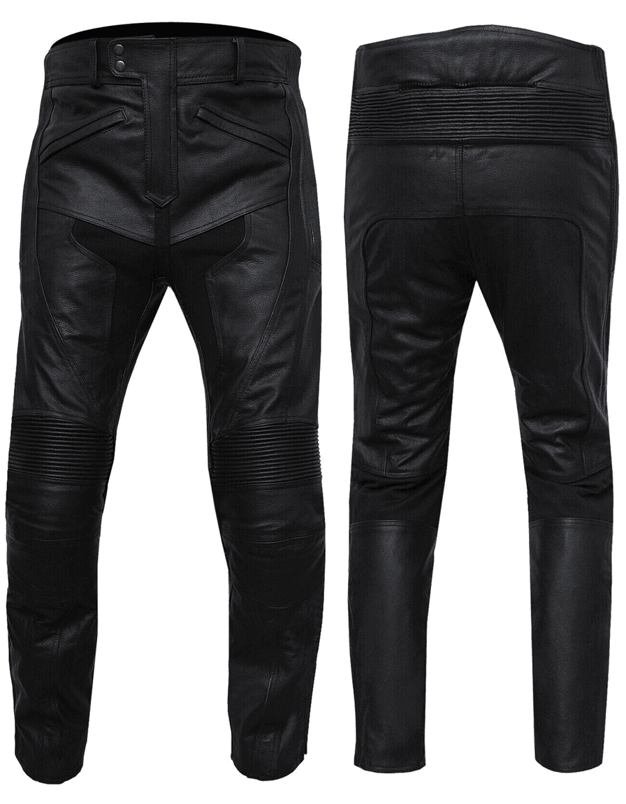 Leather Motorcycle Trousers with CE Armour