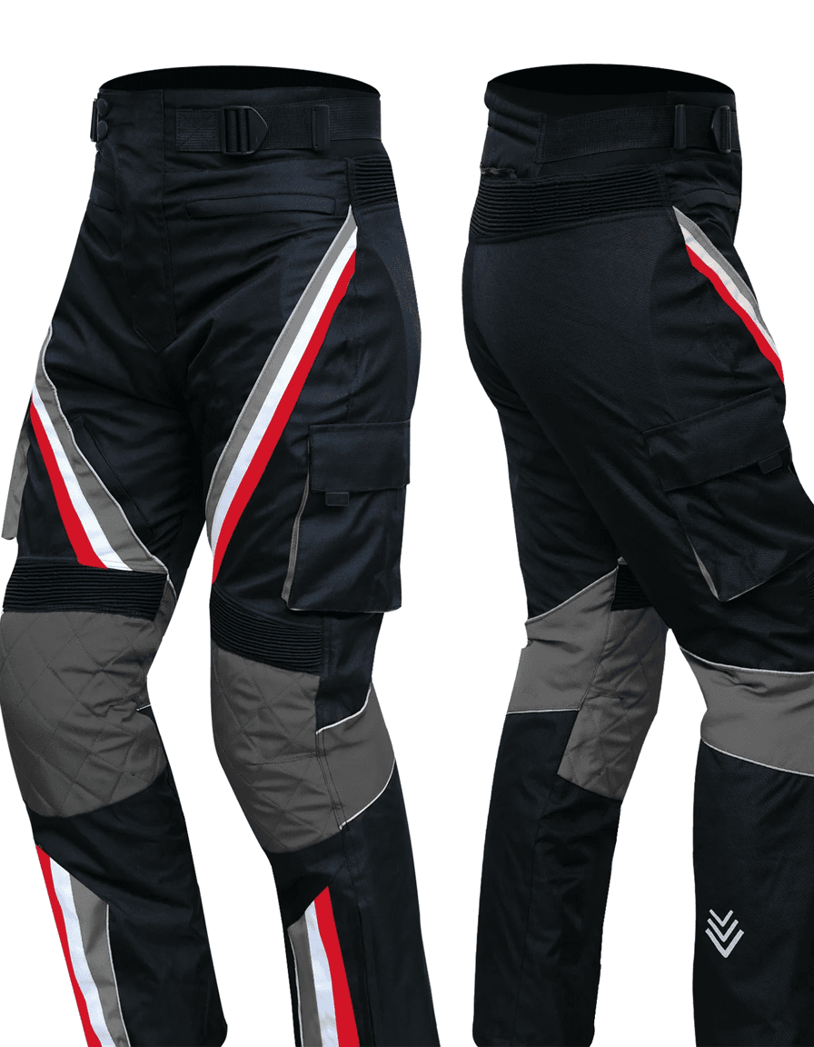 Waterproof Motorcycle Trousers (Cordura, CE Armour)